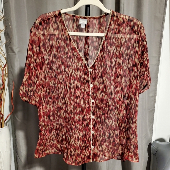 CONVERSE ONE STAR Sheer Blouse - Picture 1 of 8